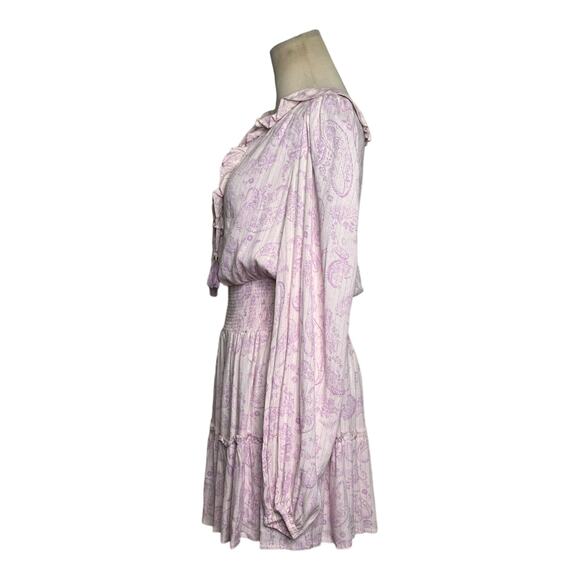 House oh Harlow 1960 pink Ajay Paisley print boho chic mini dress size small - Picture 10 of 12